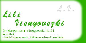 lili visnyovszki business card